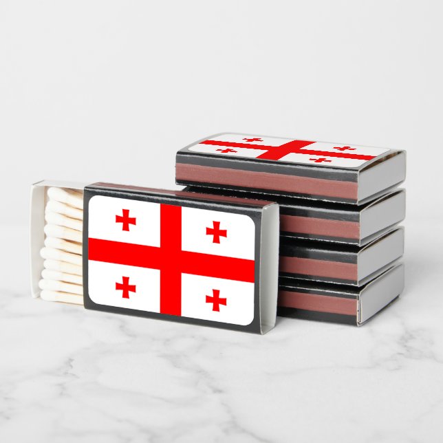 Georgian Flag, Flag of Georgia Matchboxes (Stacked)