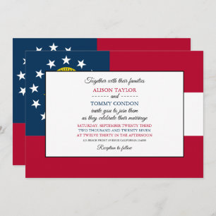 Georgian Flag, Flag of Georgia Wedding Invitation