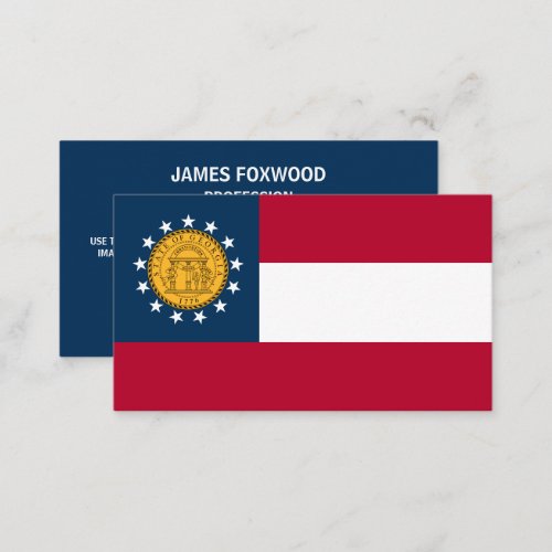 Georgian Flag  Seal Flag of Georgia Business Card