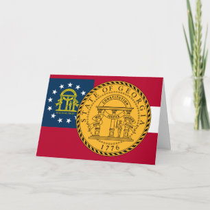 Georgian Flag & Seal, Flag of Georgia Card