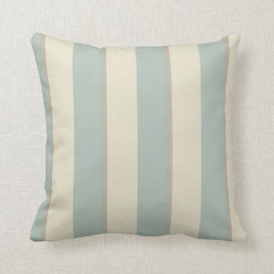 Georgian Stripe Eau de Nil Throw Pillow