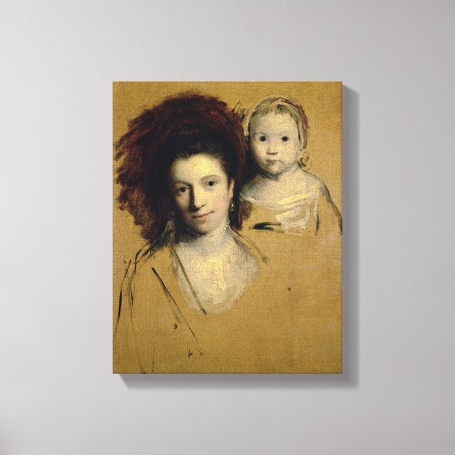 Georgiana, Countess Spencer and her Daughter Lady Canvas Print (Front)