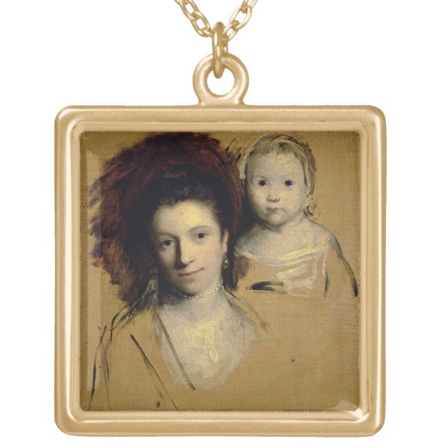 Georgiana, Countess Spencer and her Daughter Lady Gold Plated Necklace (Front)
