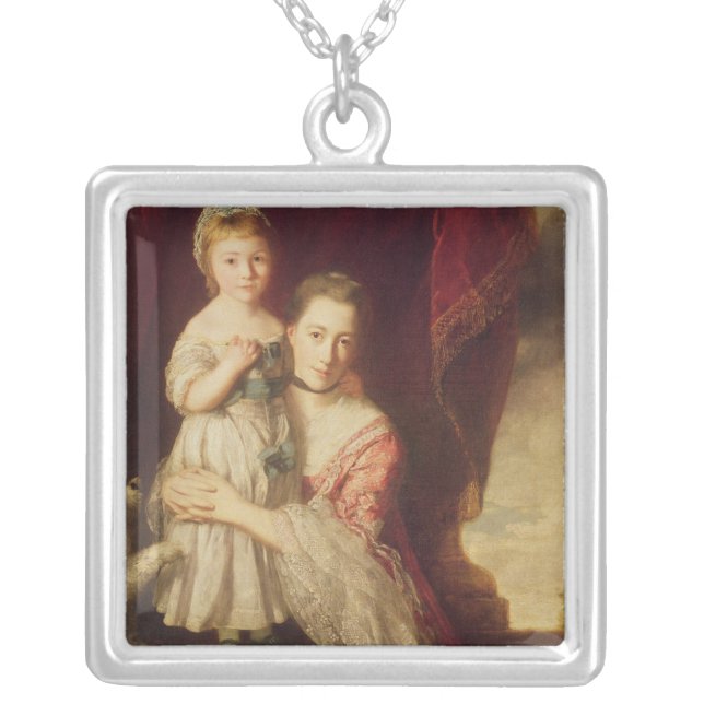 Georgiana, Countess Spencer with Lady Silver Plated Necklace (Front)