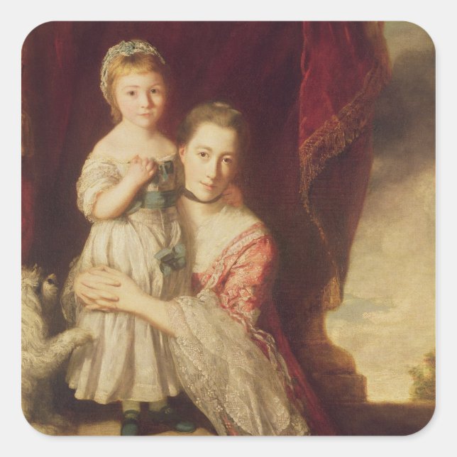 Georgiana, Countess Spencer with Lady Square Sticker (Front)