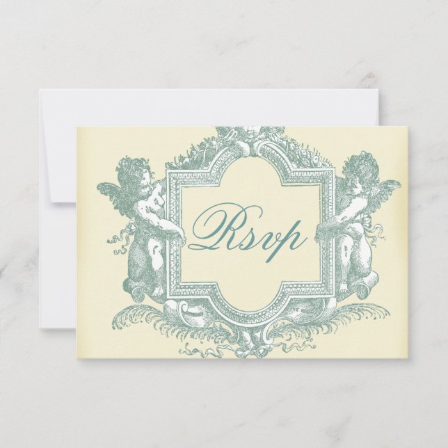 Georgiana (Cream) Wedding RSVP (Front)