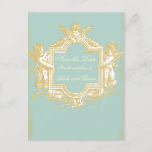 Georgiana (Marie Antoinette Blue) Save the Date Announcement Postcard