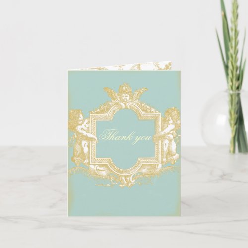 Georgiana Marie Antoinette Blue WeddingThank you Thank You Card