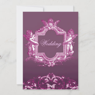 Georgiana (Plum) Wedding Invitation