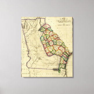 GeorgiaPanoramic MapGeorgia Canvas Print