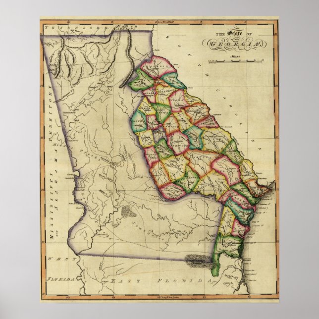 GeorgiaPanoramic MapGeorgia Poster (Front)