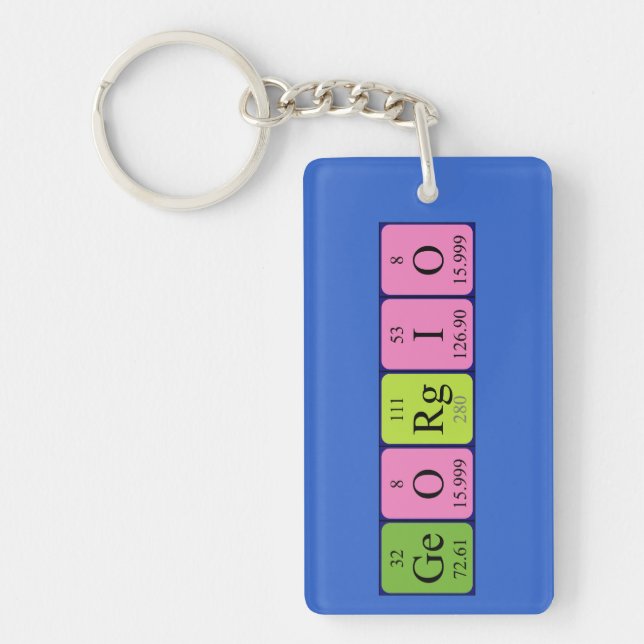 Georgio periodic table name keyring (Front)
