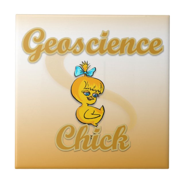 Geoscience Chick Ceramic Tile (Front)