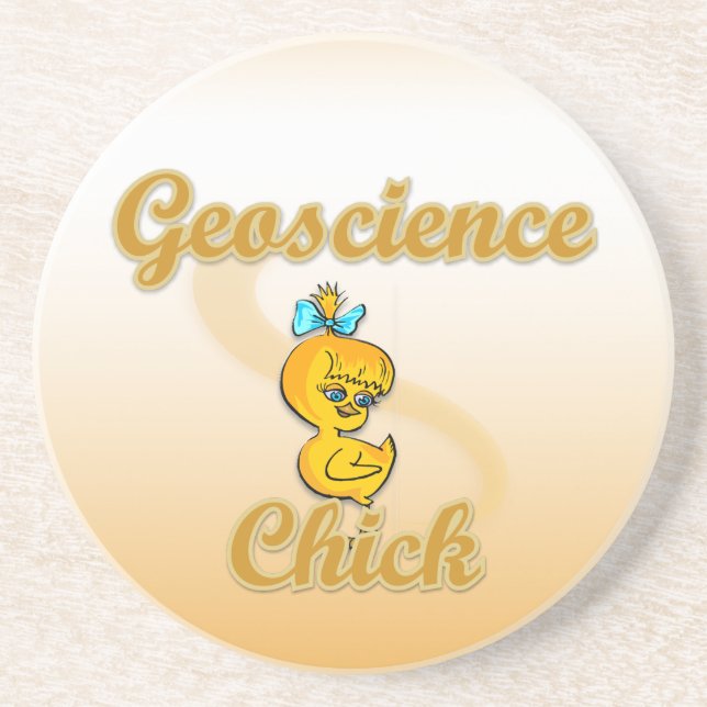 Geoscience Chick Sandstone Coaster (Front)