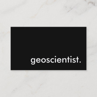 geoscientist. business card