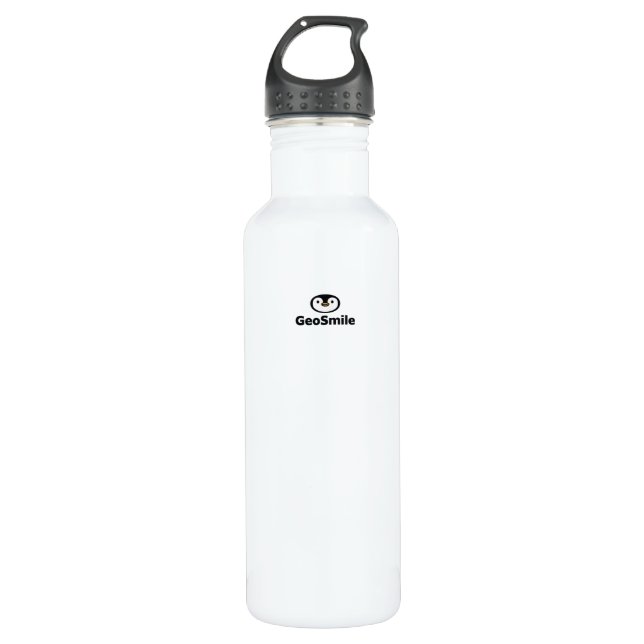 GeoSmile Stainless Steel Water Bottle (Front)