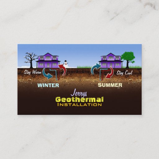 Customizable Geothermal Business Cards
