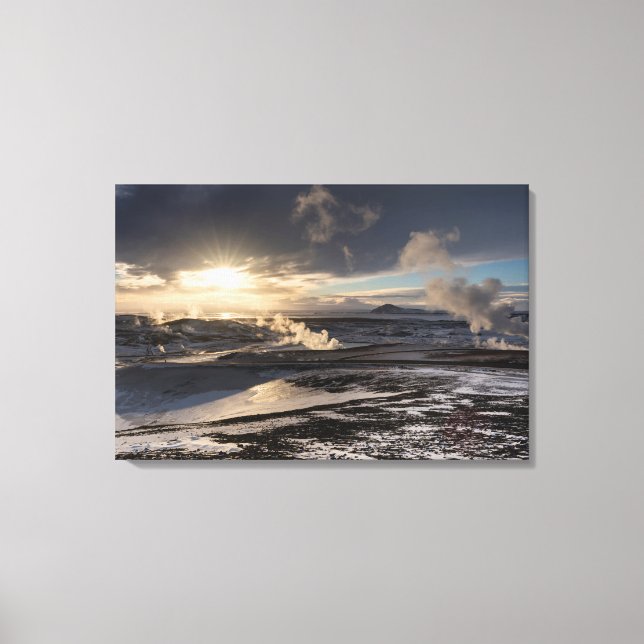 Geothermal Winter Landscape Canvas Print (Front)