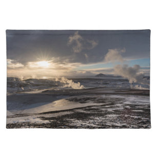 Geothermal Winter Landscape Cloth Placemat