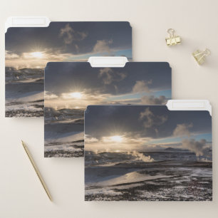 Geothermal Winter Landscape File Folder