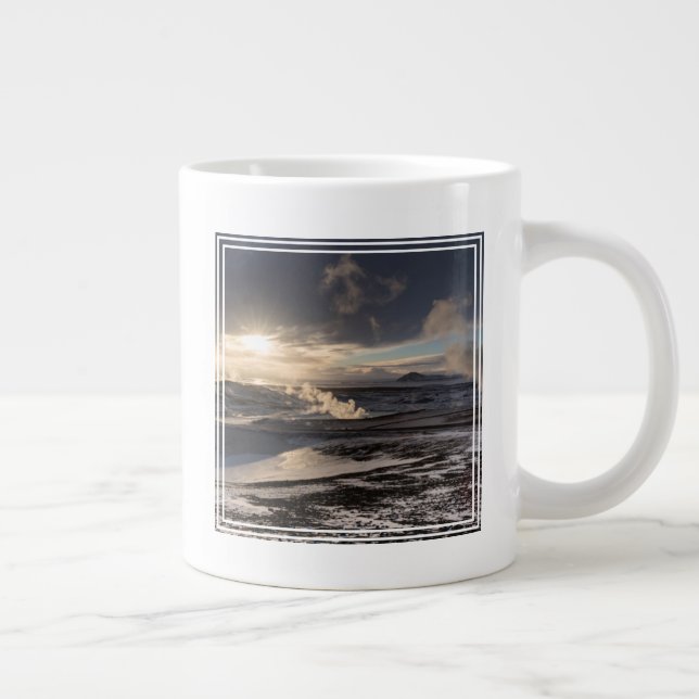 Geothermal Winter Landscape Giant Coffee Mug (Right)
