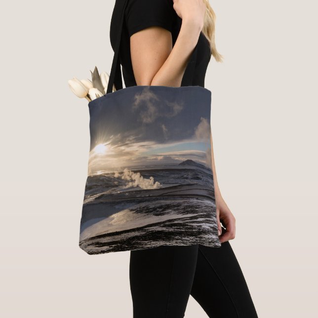 Geothermal Winter Landscape Tote Bag (Close Up)