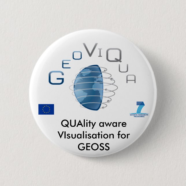 GeoViQua project Pinback Button (Front)