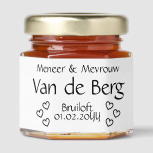 Gepersonaliseerde Honing Bedankjes; "Meant to Bee" Honey Jar Favors