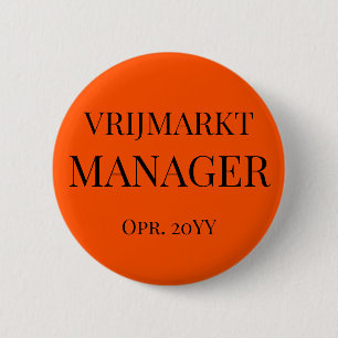 Gepersonaliseerde Koningsdag Functie-Button - Button