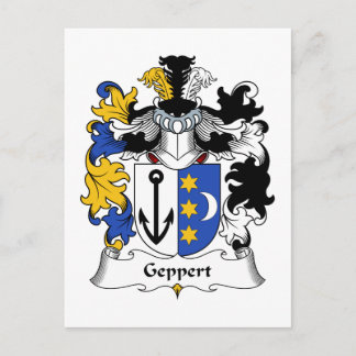 Geppert Family Crest Postcard