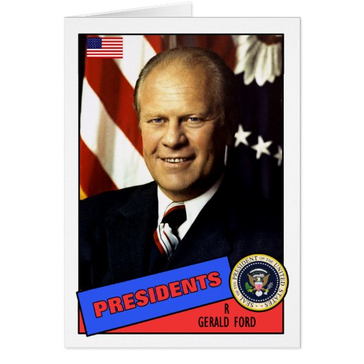 Gerald Ford Baseball Card (Front)