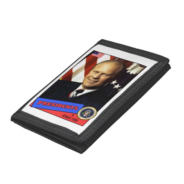 Gerald Ford Baseball Card Tri-fold Wallet (Bottom)