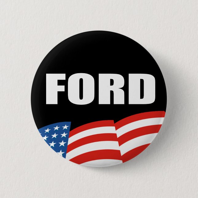 GERALD FORD Election Gear Button (Front)