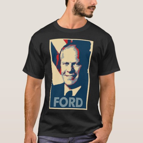 Gerald Ford Poster Political Parody T_Shirt