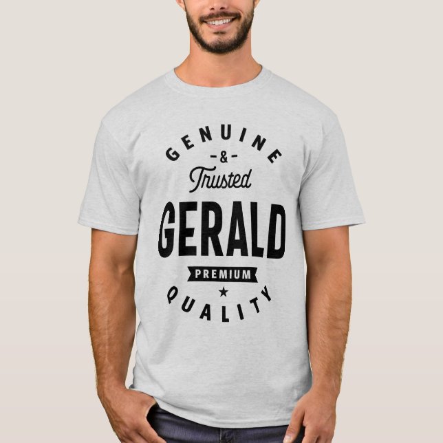 Gerald Personalized Name Birthday Gift T-Shirt (Front)