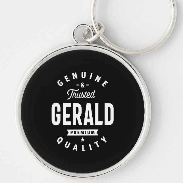 Gerald Personalized Name Birthday Keychain (Front)