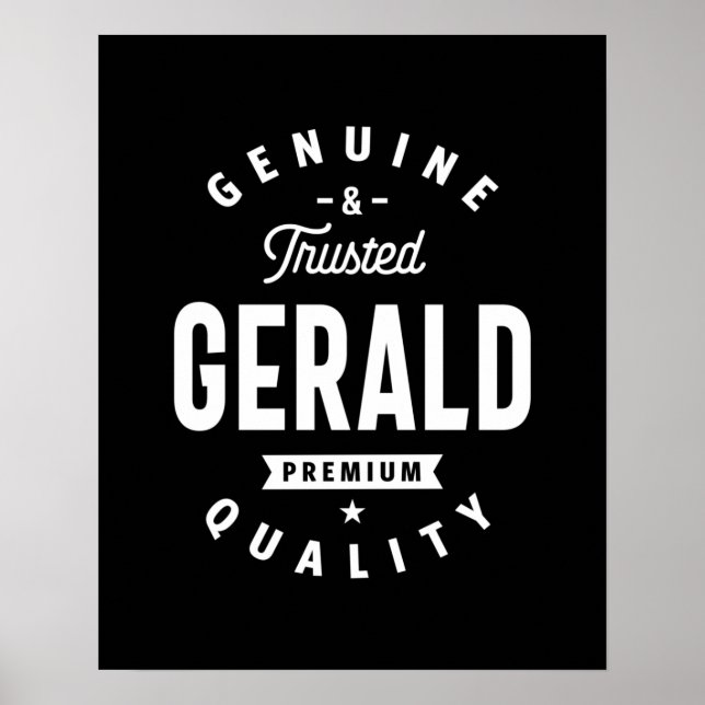 Gerald Personalized Name Birthday Poster (Front)