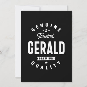 Gerald Personalized Name Birthday Thank You Card