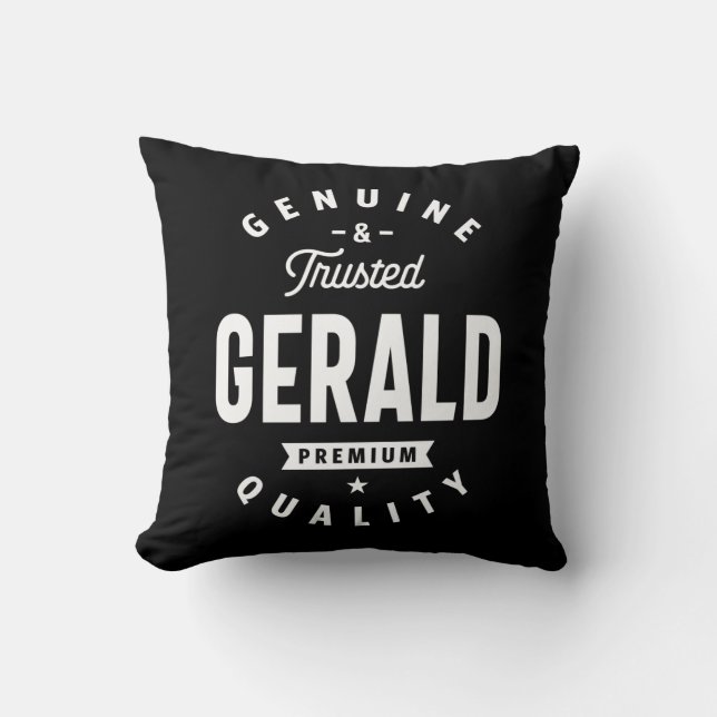 Gerald Personalized Name Birthday Throw Pillow (Front)