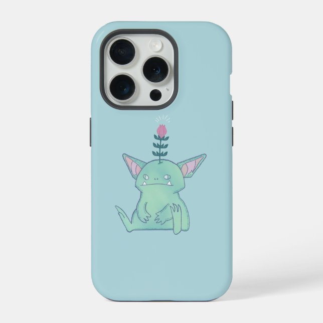 Gerald the Goblin | Cute Grumpy Fantasy Creature  Iphone Case (Back)