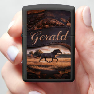Gerald's Horse In Field Zippo Lighter