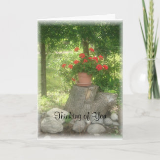 geranium1card, Thinking of You Card