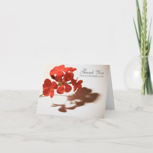 Geranium 3 Sympathy You Note Card