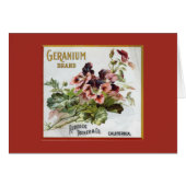 Geranium Brand Fruit Crate Label (Front Horizontal)