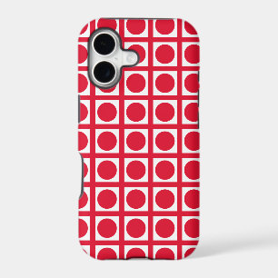 Geranium Elegant Grid Dots iPhone 17 Case
