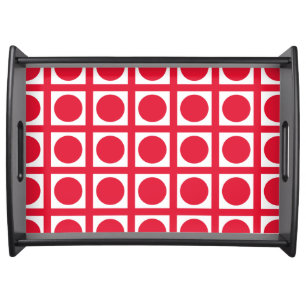 Geranium Elegant Grid Dots Serving Tray