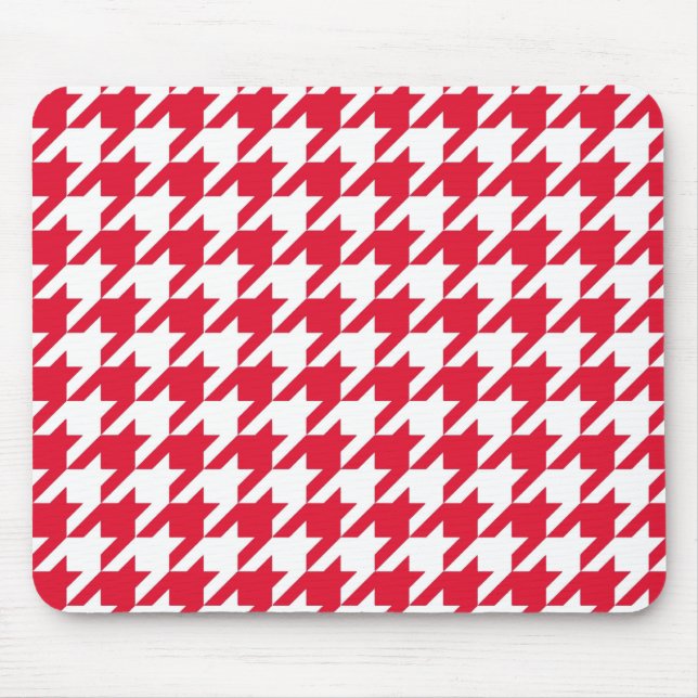 Geranium Elegant Houndstooth Mouse Pad (Front)