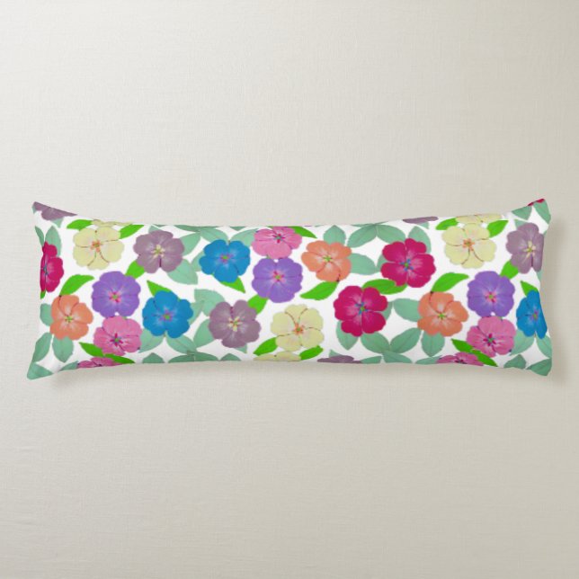 Geranium Flower Body Pillow (Front)