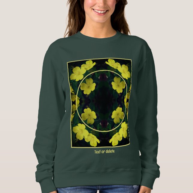 Geranium Flower Frame Create Your Own Pet Photo Sweatshirt (Front)