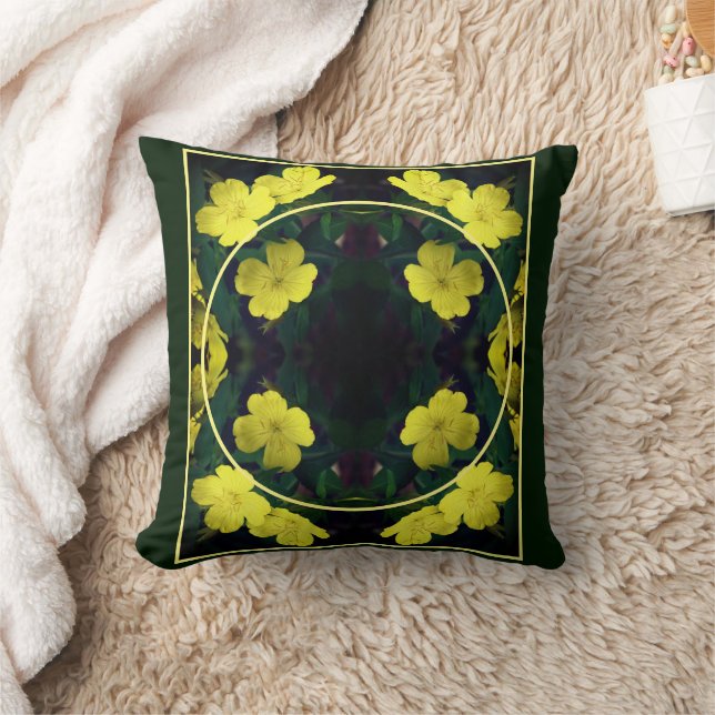Geranium Flower Frame Create Your Own Pet Photo Throw Pillow (Blanket)